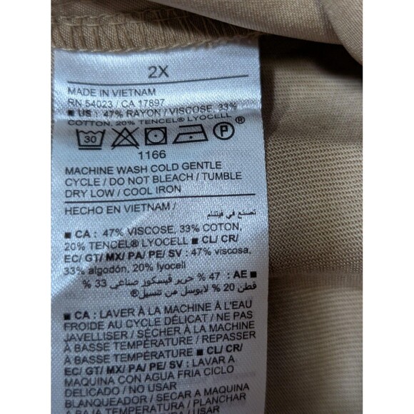 Old Navy Pants Womens 2X Khaki‎ Beige Extra High Rise Taylor Straight Trouser - Picture 7 of 10